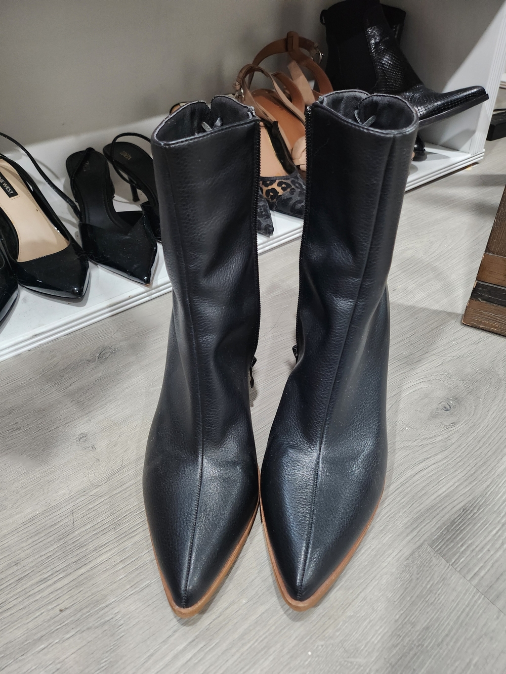 Black Buckle Boots - Women